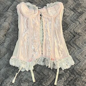 Vintage Darling Elegant Pink Lace Corset